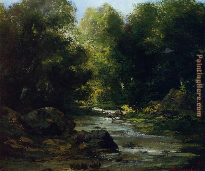 Gustave Courbet River Landscape